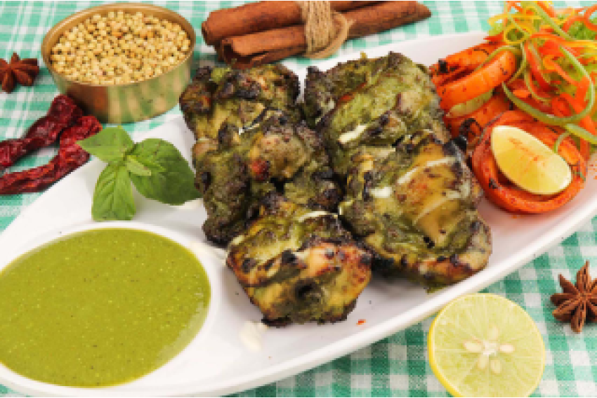 Chicken Basil tikka